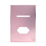 Placa p/ 1 Interruptor + tomada 4x2 - Novara Glass Ouro Rose 